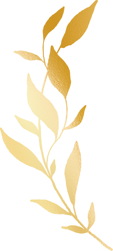 Elegant gold branch